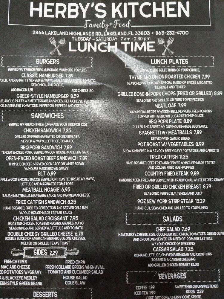 Herby's Kitchen - Lakeland, FL menu_pic