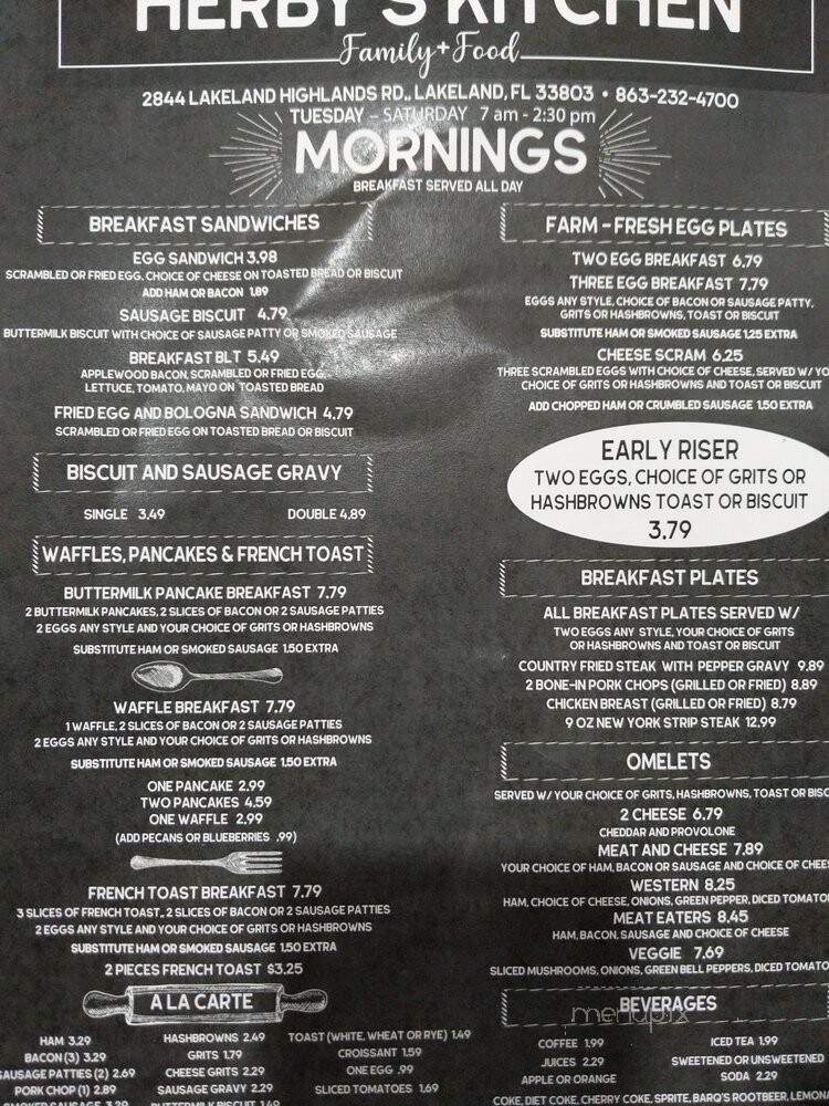 Herby's Kitchen - Lakeland, FL menu_pic
