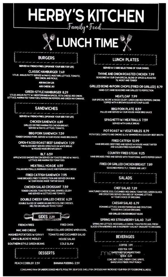 Herby's Kitchen - Lakeland, FL menu_pic