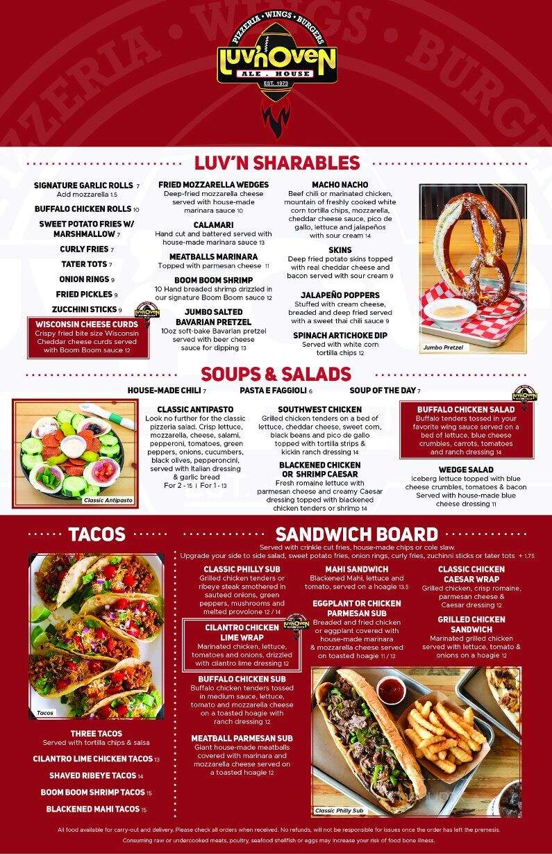 Luv'n Oven Ale House - Sunrise, FL menu_pic