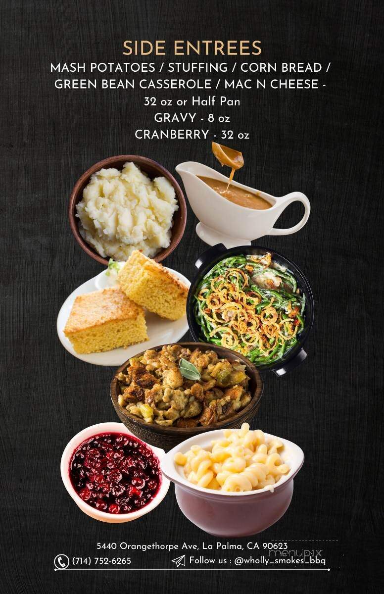Wholly Smokes BBQ Restaurant - La Palma, CA menu_pic