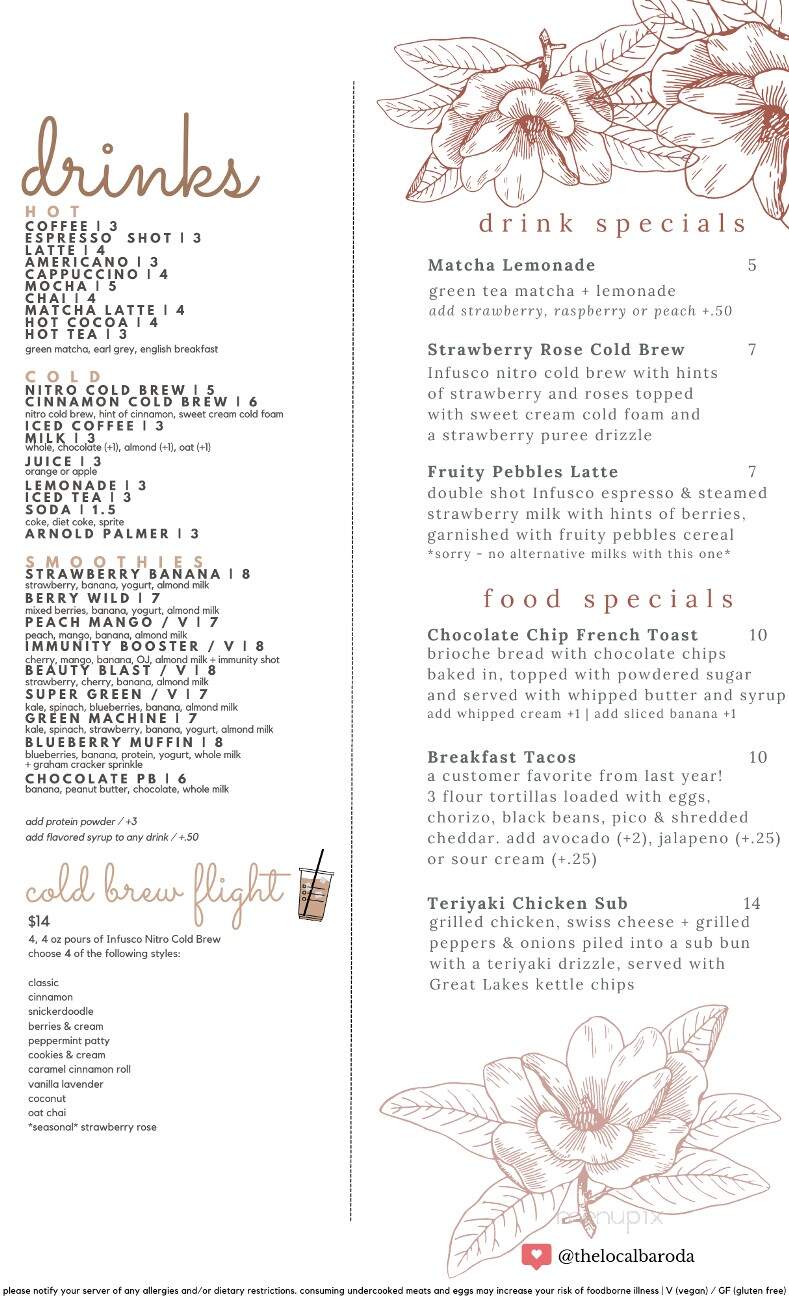 The Local - Baroda, MI menu_pic