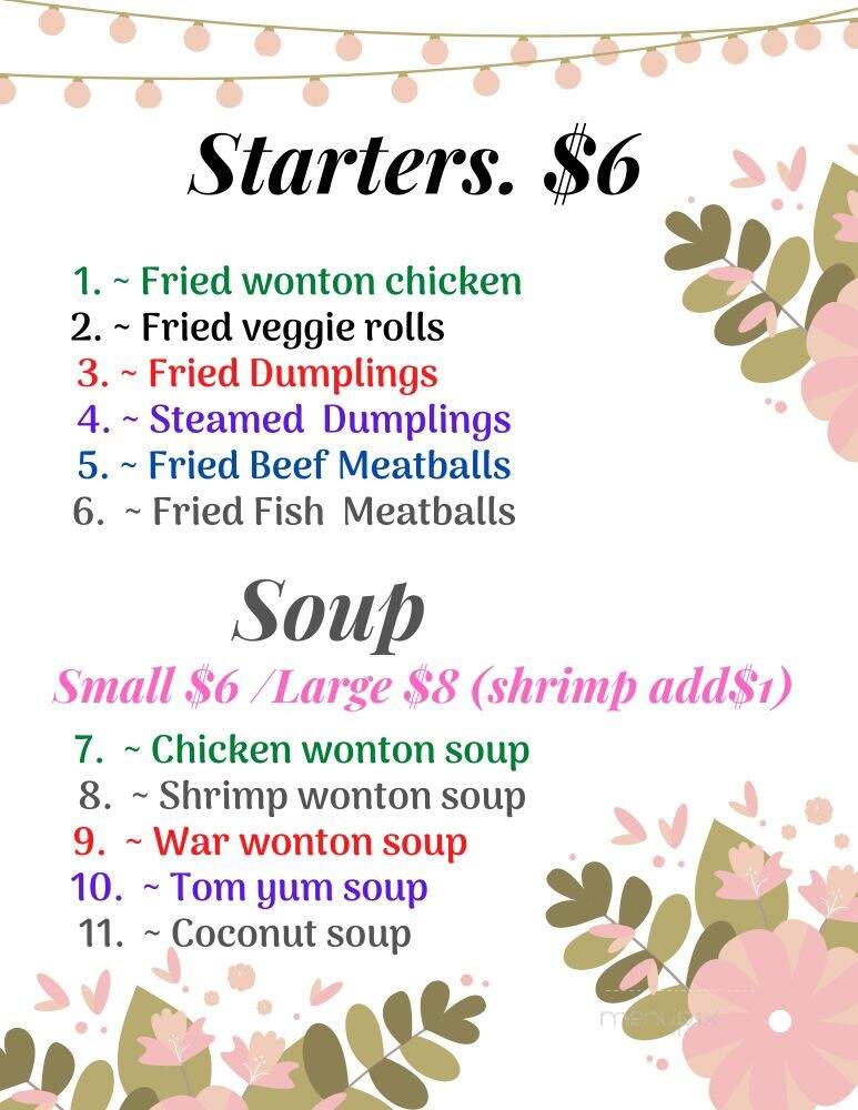 Thai @ Mall - Prescott, AZ menu_pic