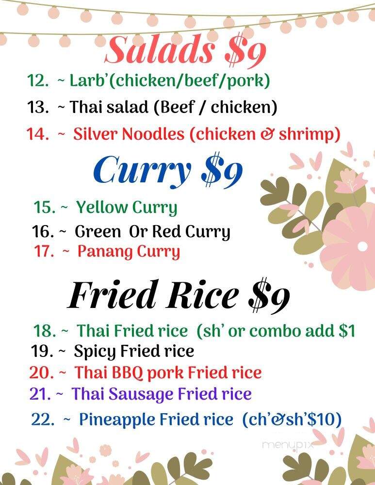 Thai @ Mall - Prescott, AZ menu_pic