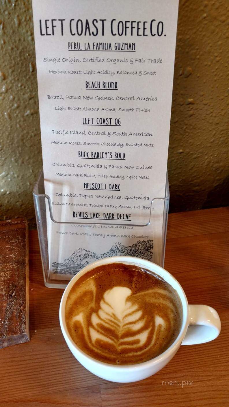 Left Coast Coffee - Depoe Bay, OR menu_pic