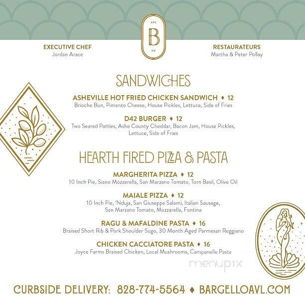 Bargello - Asheville, NC menu_pic