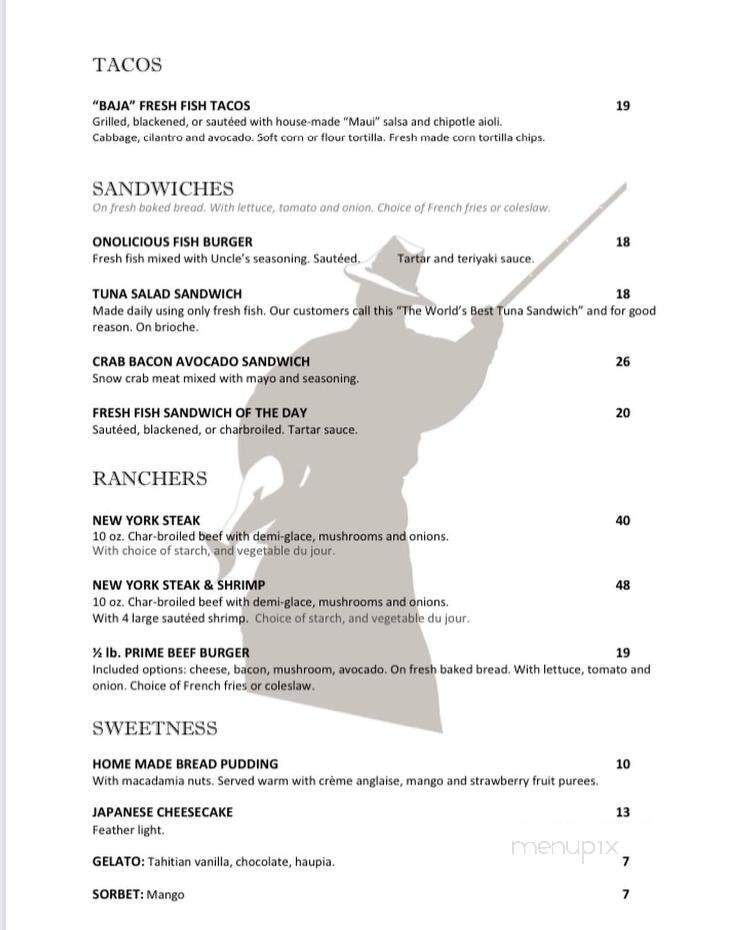 Uncle's Fish Market & Grill - Aiea, HI menu_pic