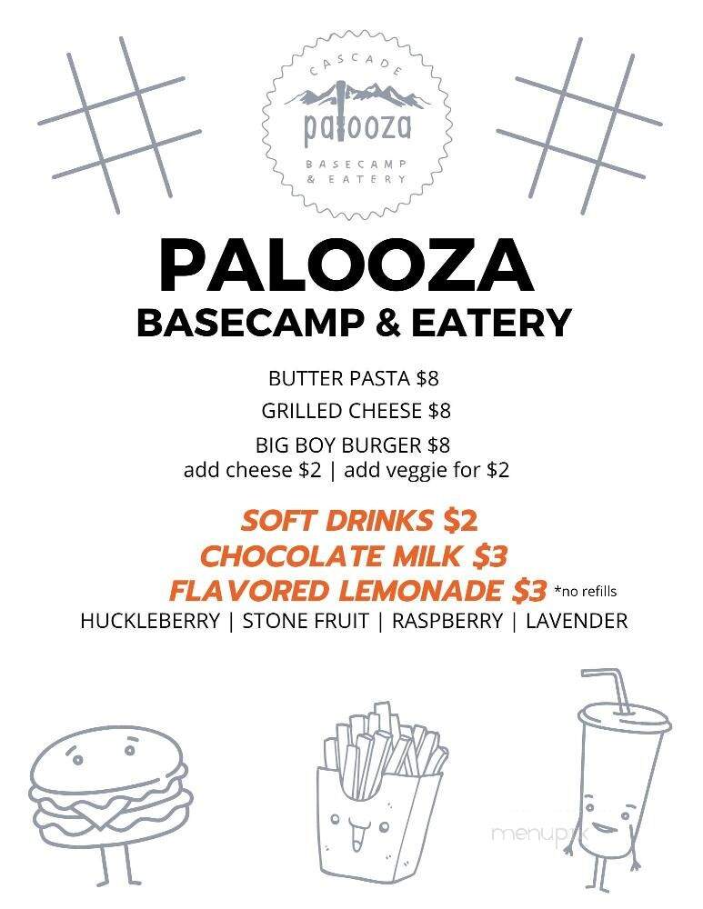Palooza Basecamp & Eatery - Cascade, ID menu_pic