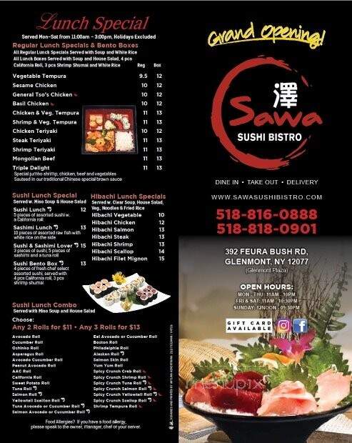 Sawa Sushi Bistro - Glenmont, NY