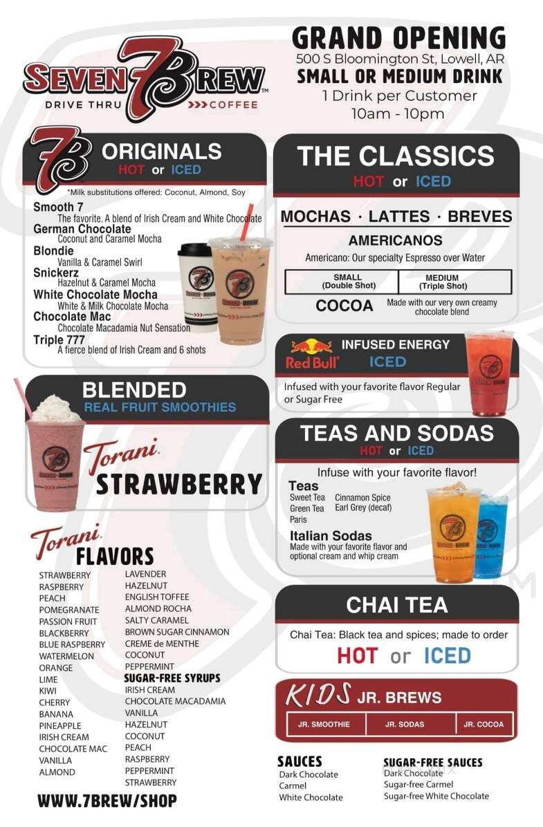 7 Brew Coffee - Longview, TX menu_pic