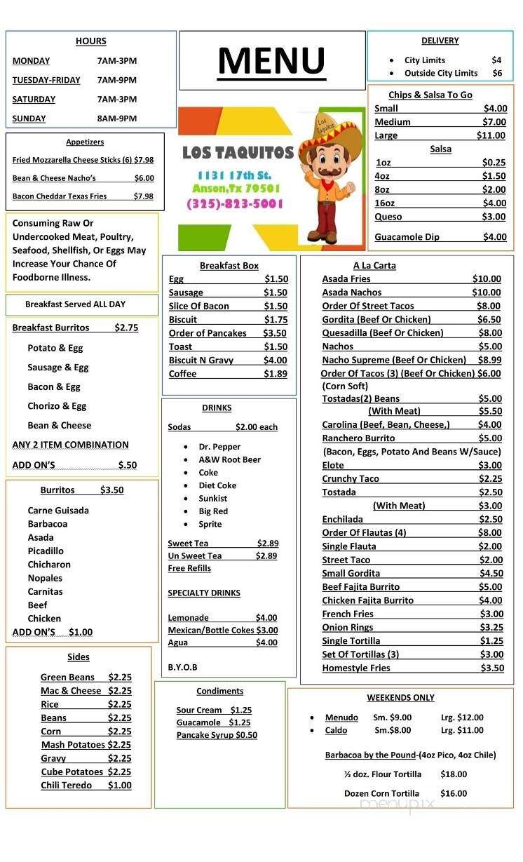 Los Taquitos - Anson, TX menu_pic