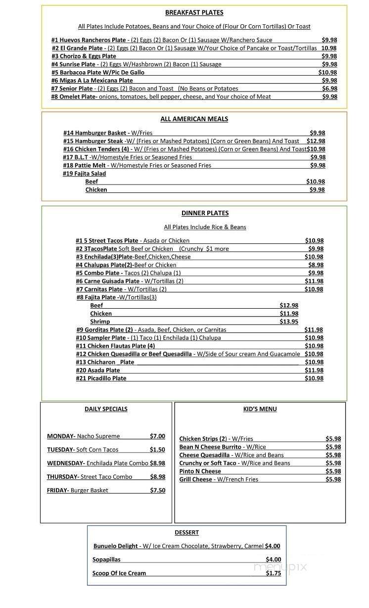 Los Taquitos - Anson, TX menu_pic