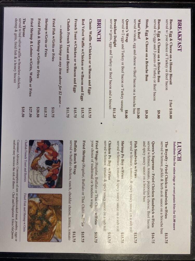Queen's Delight Cafe - Bridgeport, CT menu_pic