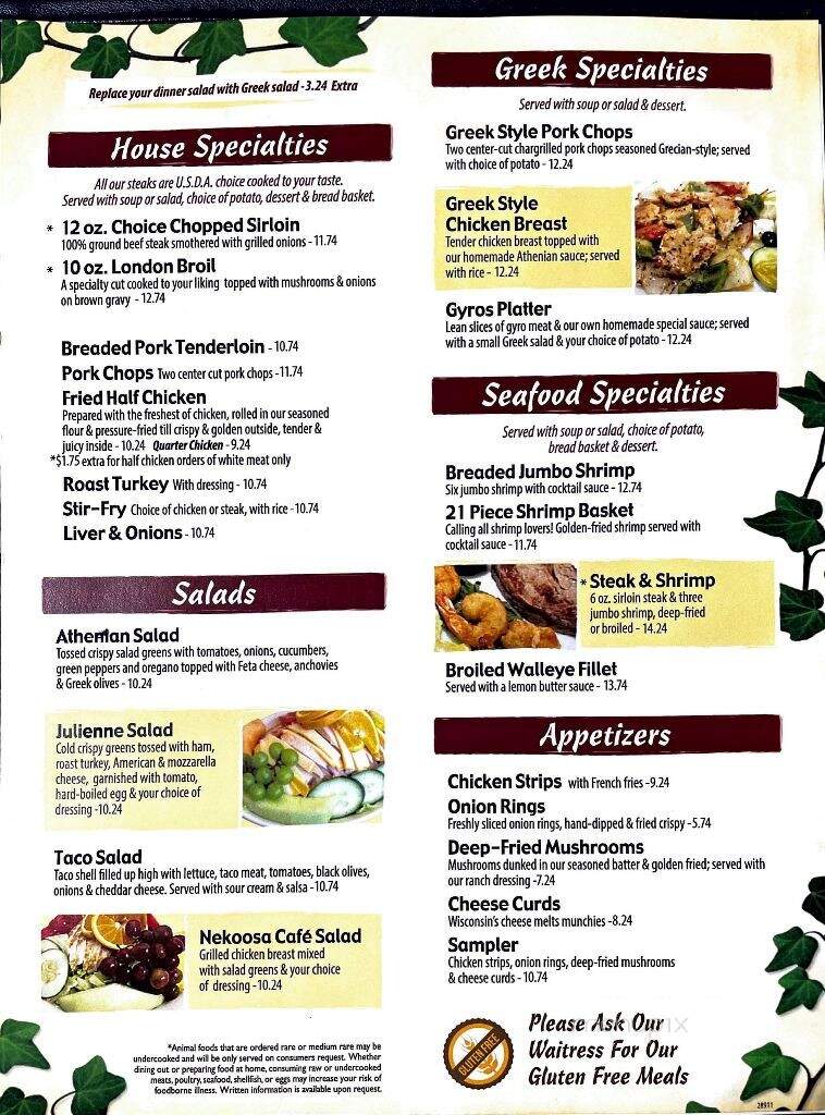 Nekoosa Cafe - Nekoosa, WI menu_pic