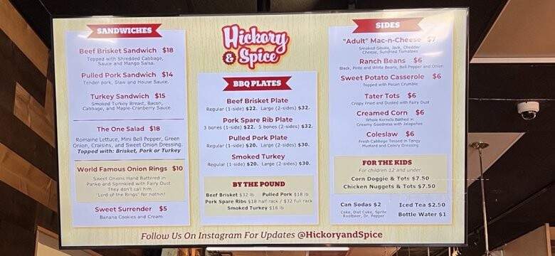 Hickory and Spice BBQ - Orange, CA menu_pic
