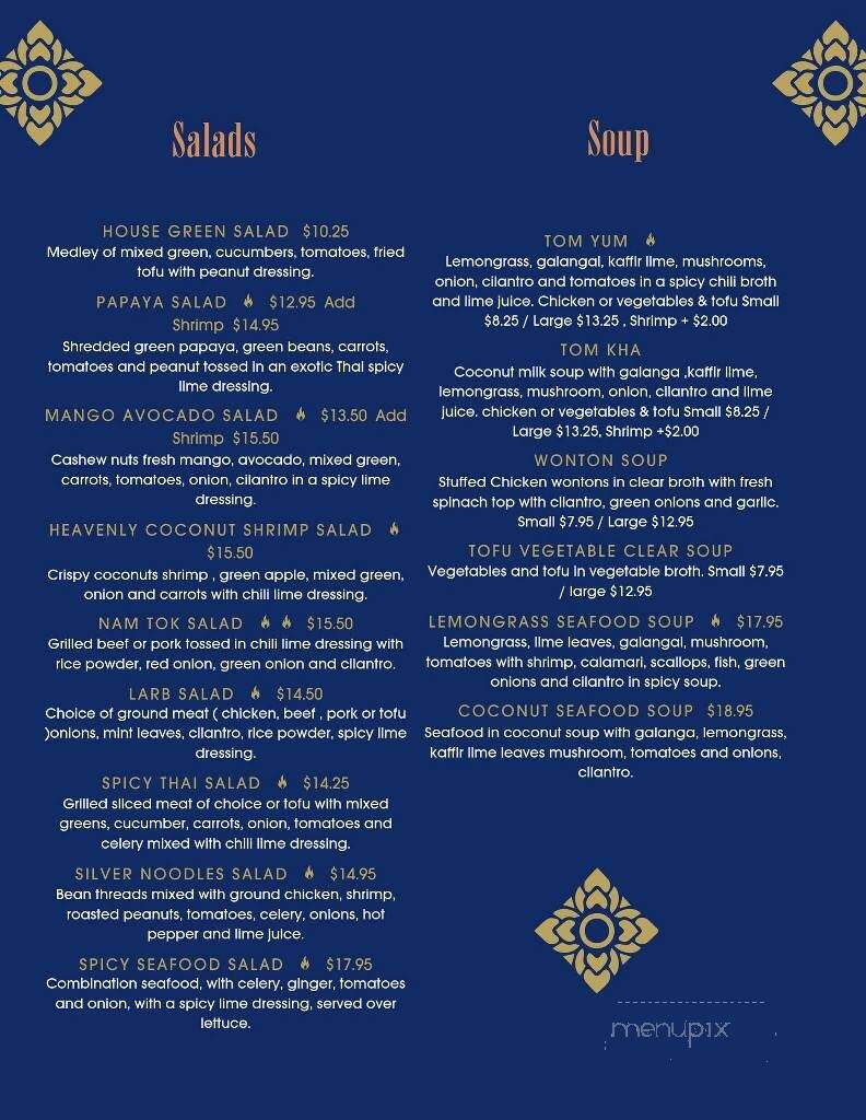 Jinda Thai Restaurant - Albany, OR menu_pic