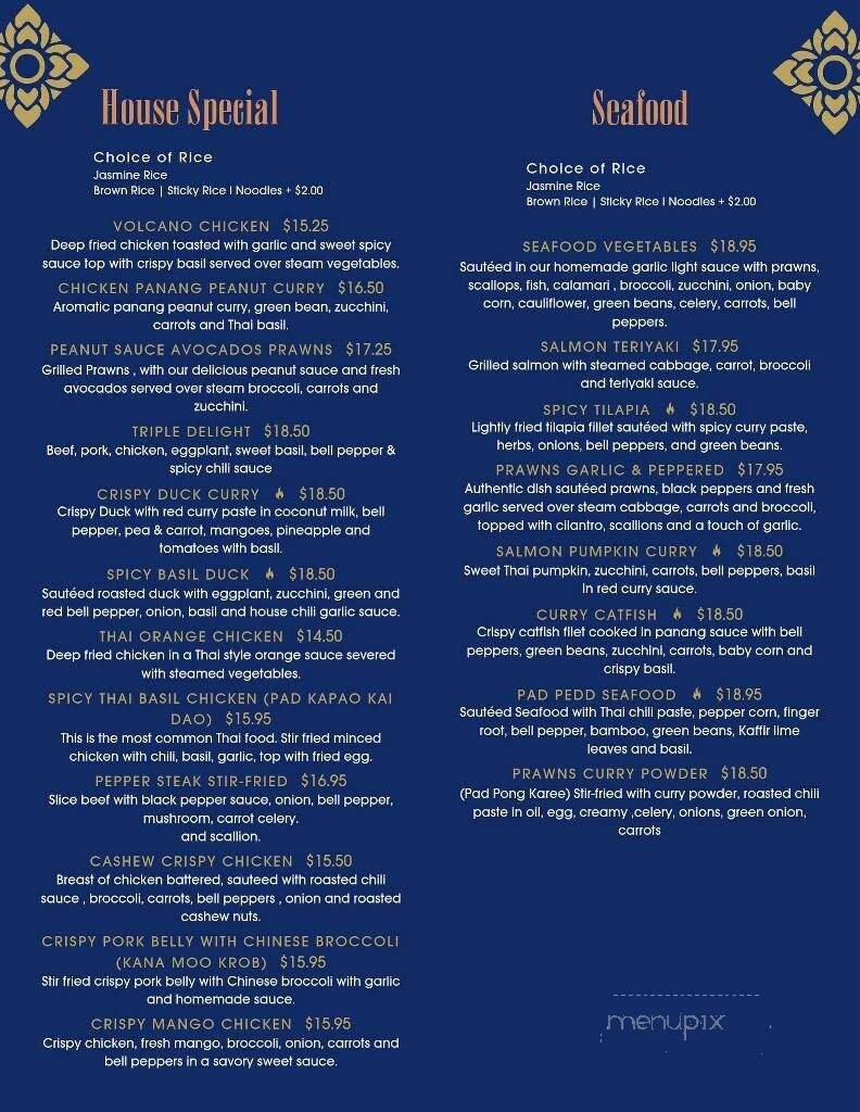 Jinda Thai Restaurant - Albany, OR menu_pic