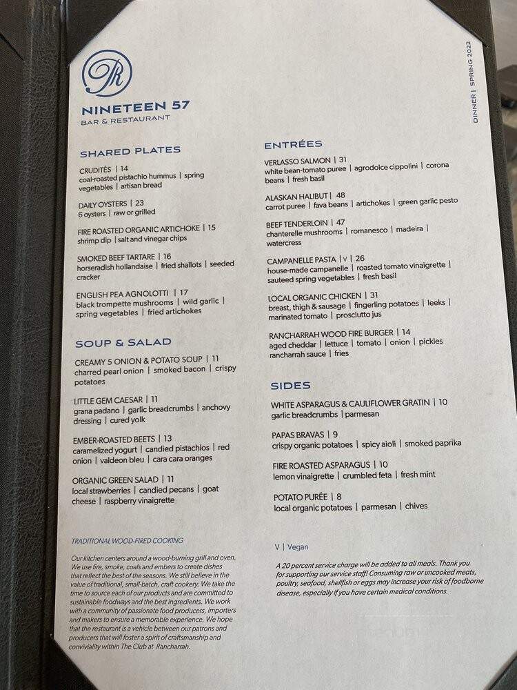Nineteen 57 Bar & Restaurant - Reno, NV menu_pic