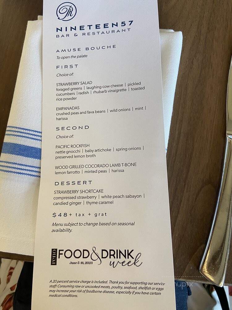 Nineteen 57 Bar & Restaurant - Reno, NV menu_pic