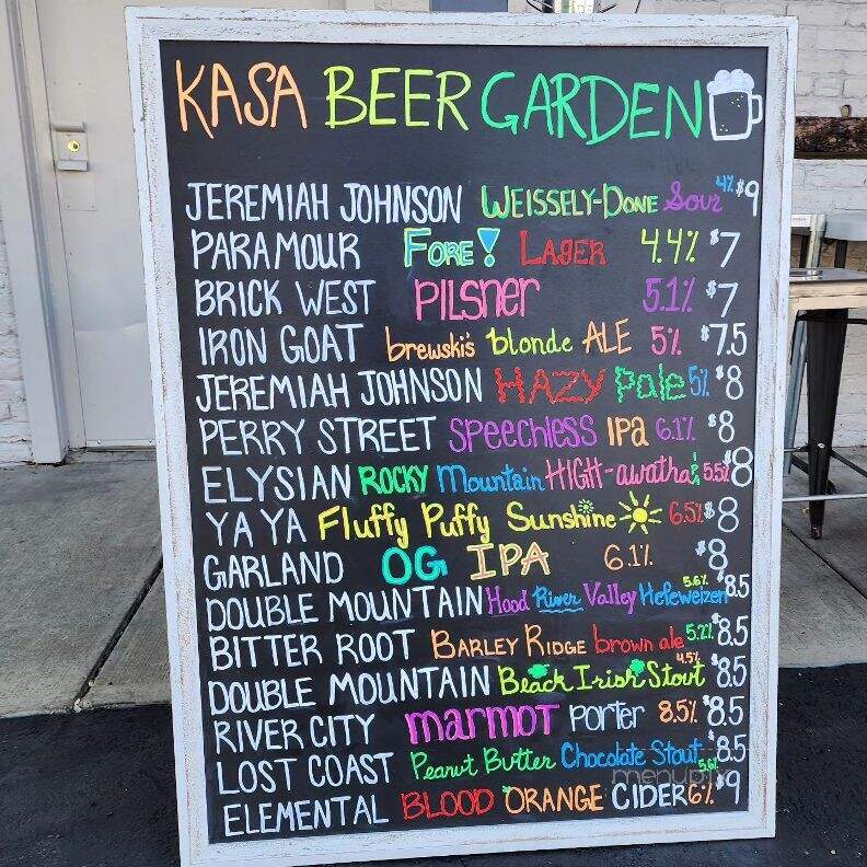 Kasa Restaurant & Taphouse - Spokane, WA menu_pic