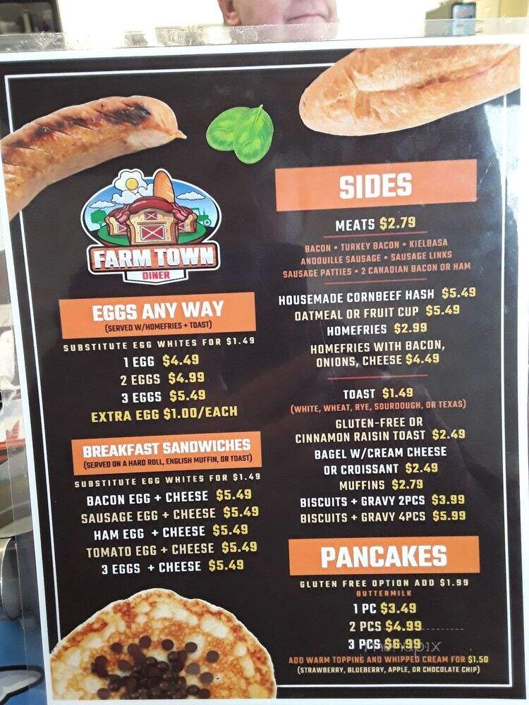 Farm Town Diner - East Windsor, CT menu_pic