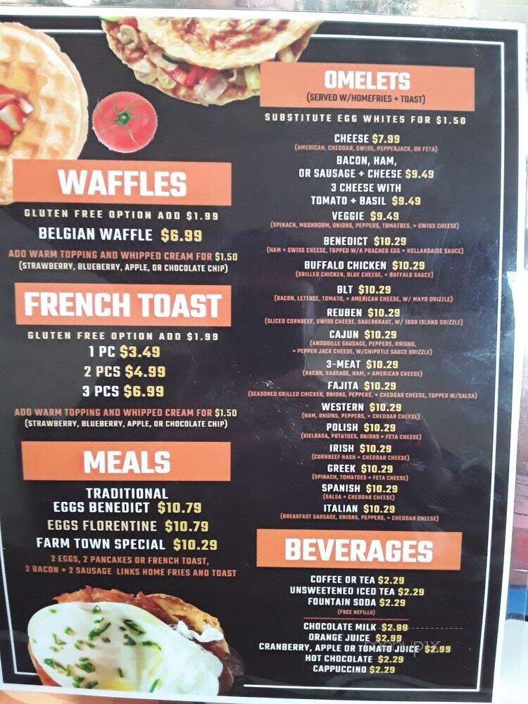 Farm Town Diner - East Windsor, CT menu_pic