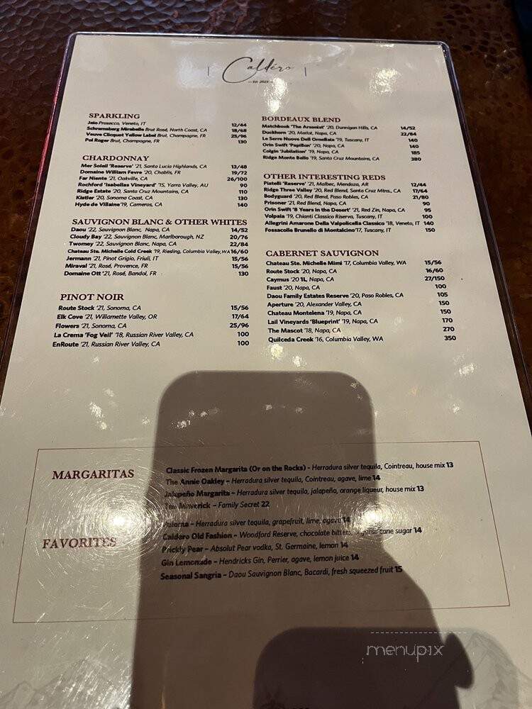 Caldero - Denver, CO menu_pic