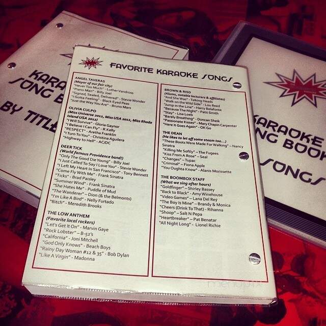 The Boombox Karaoke - Providence, RI menu_pic