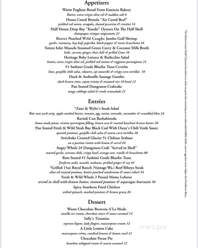 Canyon River Grill - Ellensburg, WA menu_pic