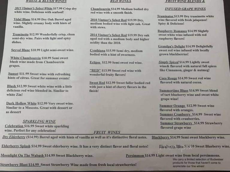 Lasata Wines - Lawrenceville, IL menu_pic