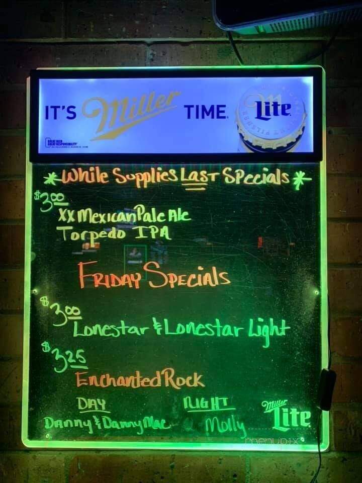 Schooners Sports Bar - San Antonio, TX menu_pic