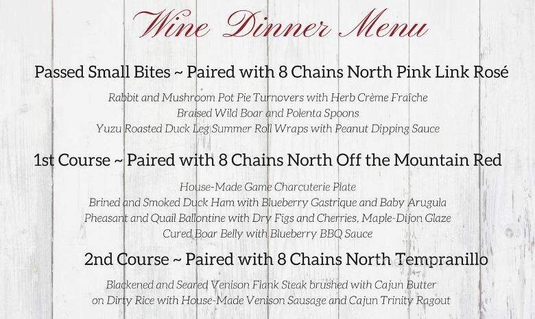 8 Chains North Winery - Waterford, VA menu_pic
