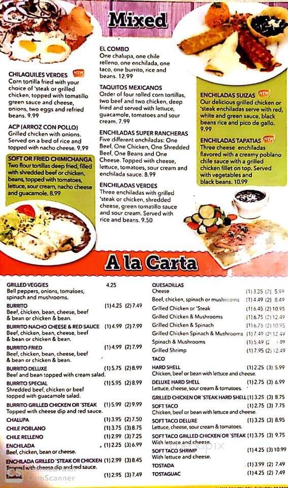 Los Vaqueros - Jefferson, GA menu_pic