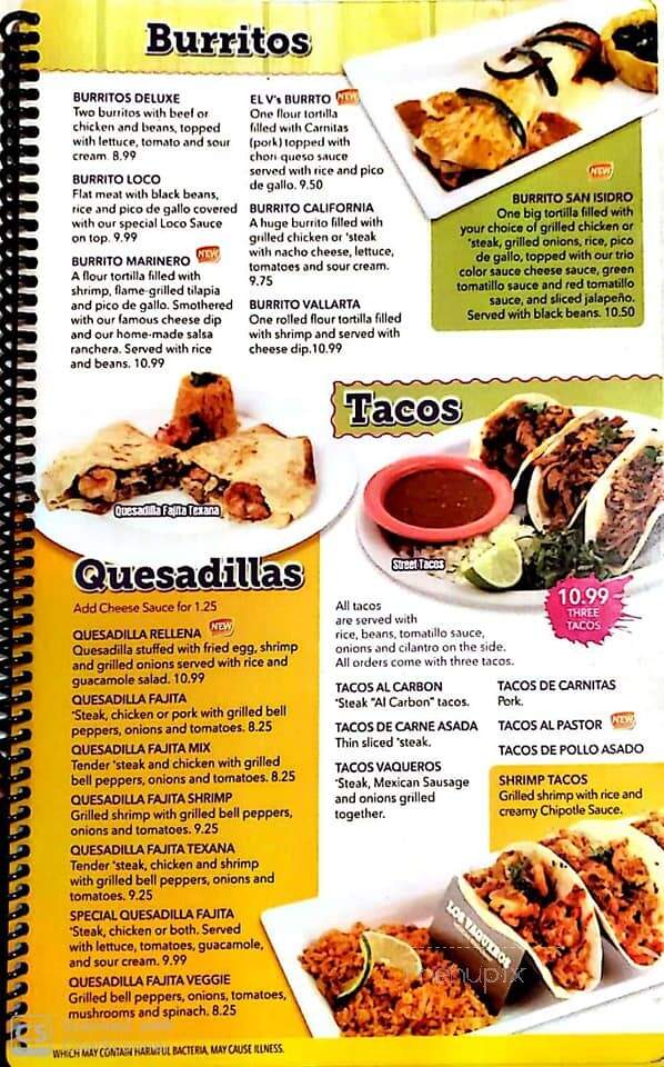 Los Vaqueros - Jefferson, GA menu_pic