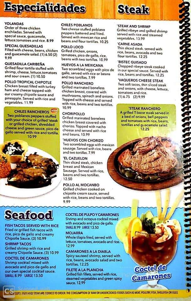 Los Vaqueros - Jefferson, GA menu_pic