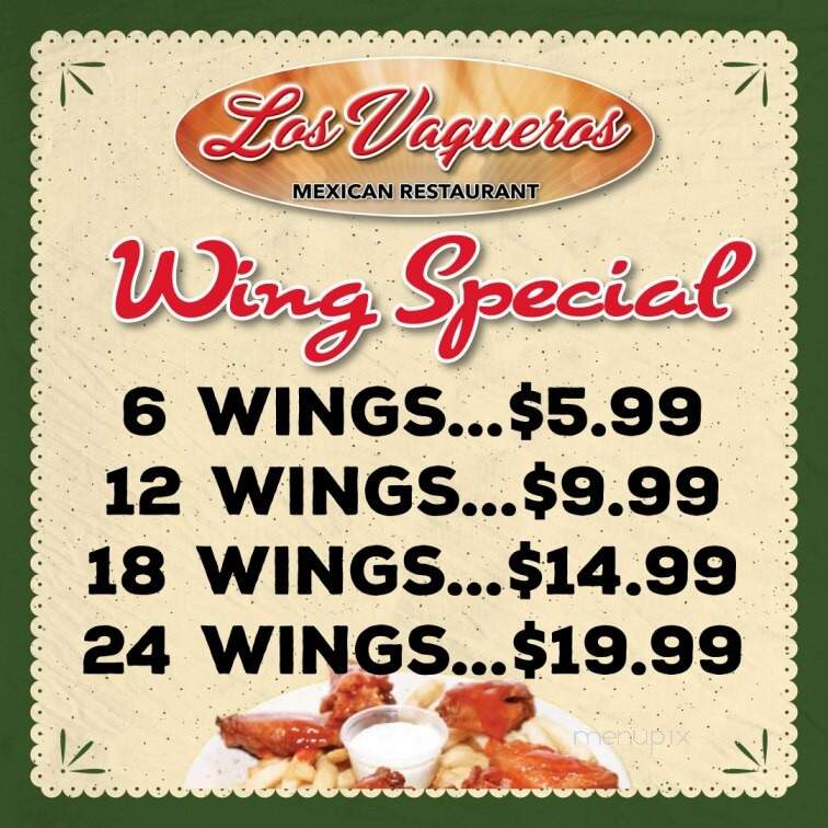 Los Vaqueros - Jefferson, GA menu_pic