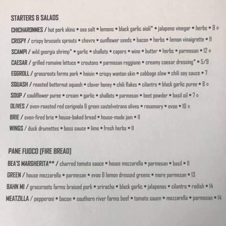 Ember - Saint Simons Island, GA menu_pic