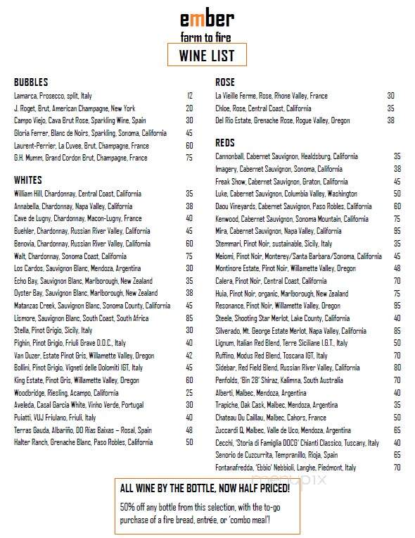 Ember - Saint Simons Island, GA menu_pic