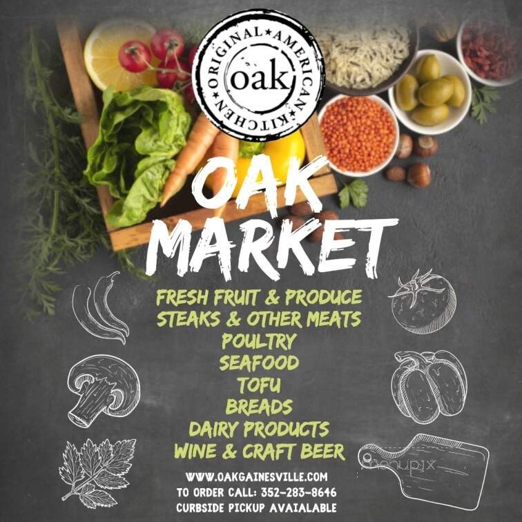 OAK - Gainesville, FL menu_pic