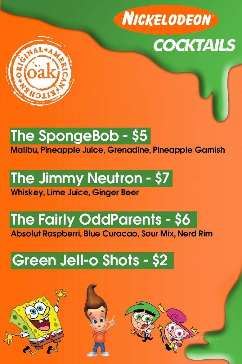 OAK - Gainesville, FL menu_pic
