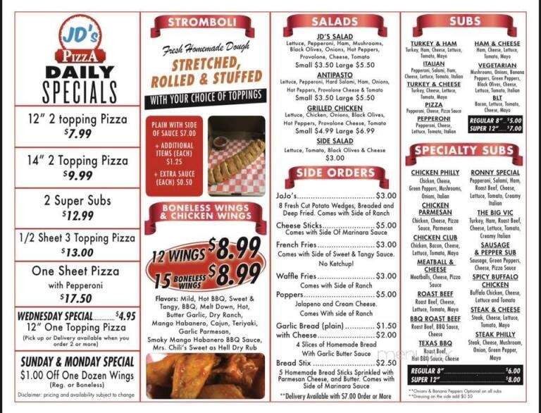 J D's Pizza Deli - Conneaut, OH