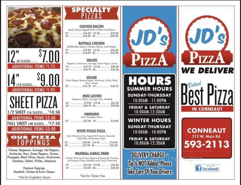 J D's Pizza Deli - Conneaut, OH