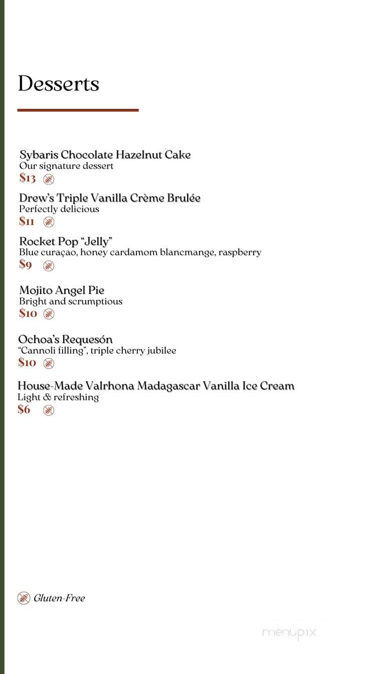 Sybaris - Albany, OR menu_pic