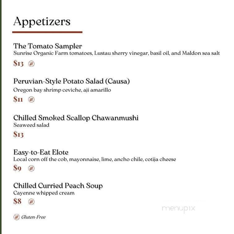 Sybaris - Albany, OR menu_pic
