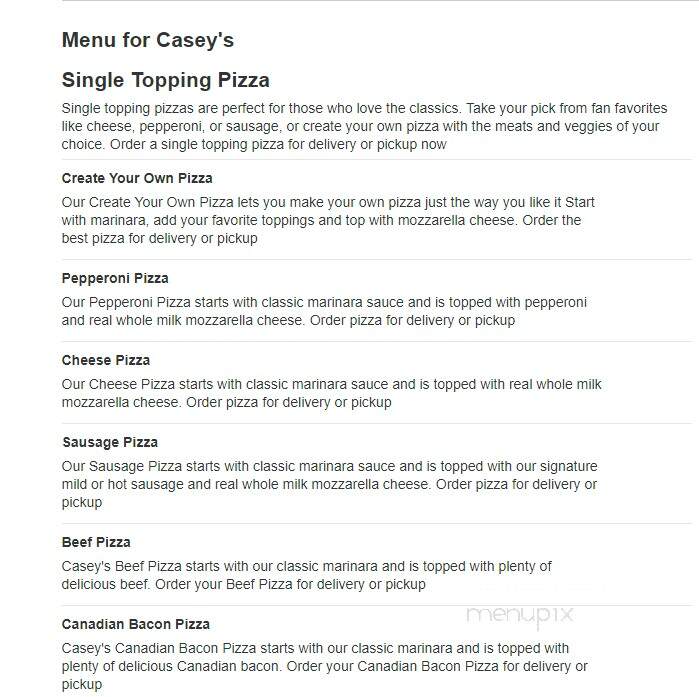 Caseys Carry Out Pizza - Cresco, IA menu_pic