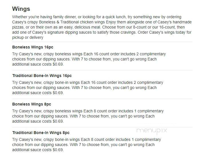 Caseys Carry Out Pizza - Cresco, IA menu_pic