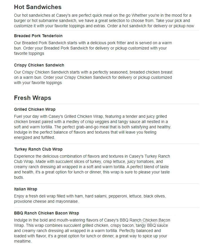 Caseys Carry Out Pizza - Cresco, IA menu_pic