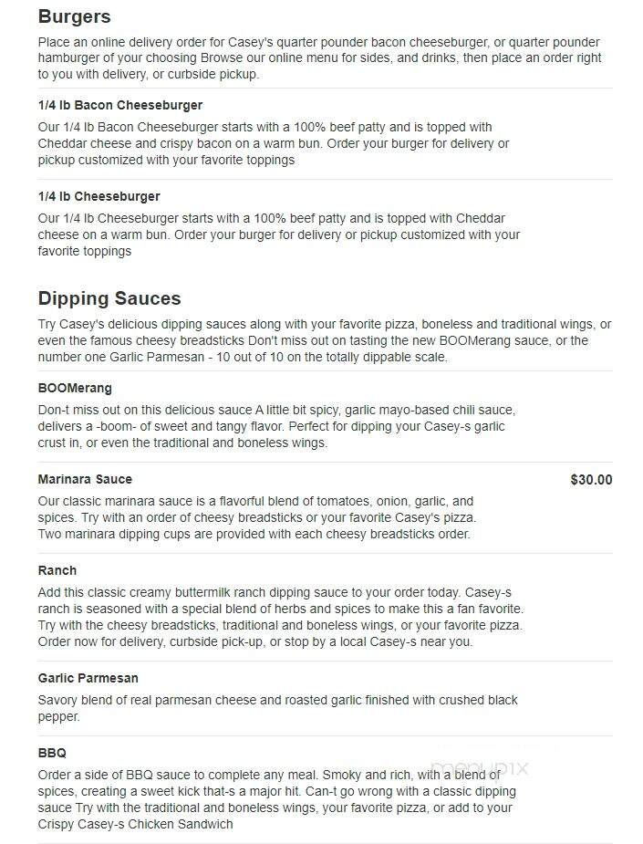 Caseys Carry Out Pizza - Cresco, IA menu_pic