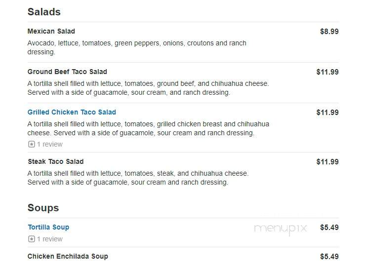 Quinta Carmina - Belvidere, IL menu_pic
