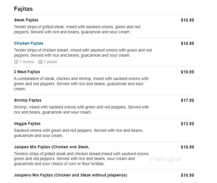 Quinta Carmina - Belvidere, IL menu_pic